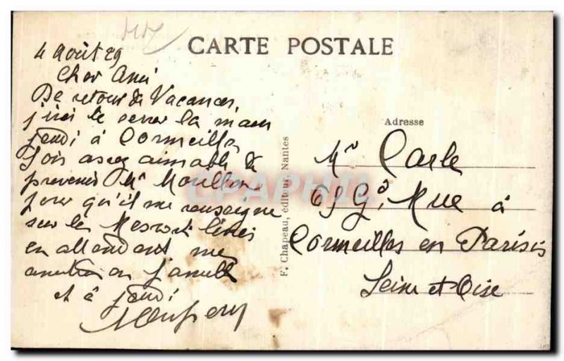 Old Postcard Pouliguen On the Rocks Falalse Approval Study