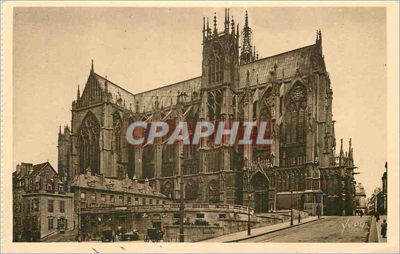 Old Postcard Metz (Moselle) The apse of the Cathedral