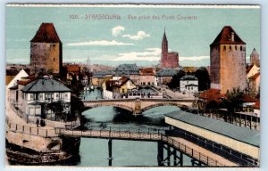 Strasbourg Vue prise des Ponts Couverts FRANCE Postcard