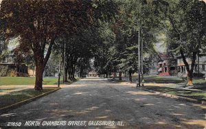 North Chambers Street Galesburg Illinois 1910s postcard