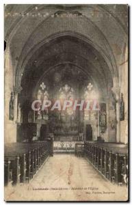 Loublande Old Postcard Interior of & # 39eglise