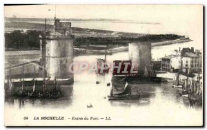 Old Postcard La Rochelle Entree Du Port Boat