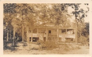 H35/ wolf Lake Michigan RPPC Postcard c1920s American Legion Hall  105