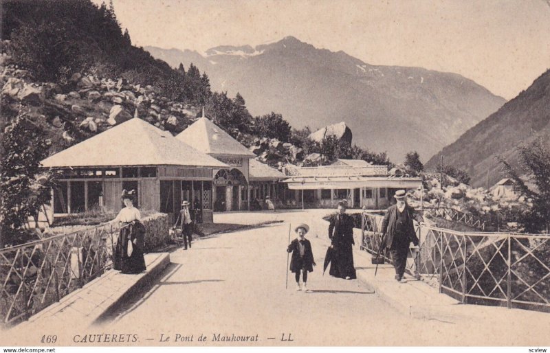 CAUTERETS, Hautes Pyrenees, France, 1900-1910s; Le Pont De Mauhourat