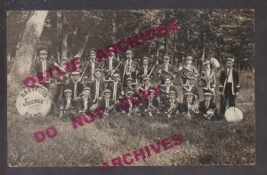 Hartford WISCONSIN RPPC c1910 JUVENILE BAND Uniforms BOYS BAND Kids WI KB