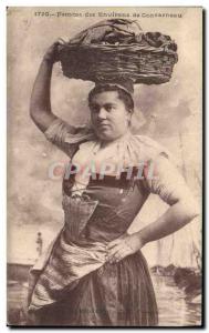 Postcard Old Woman Folklore around Concarneau