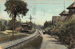 B95316 scene in queen victoria park niagara falls ont canada train railway