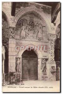 Old Postcard Souillac inside Portal of I & # 39Eglise abbey