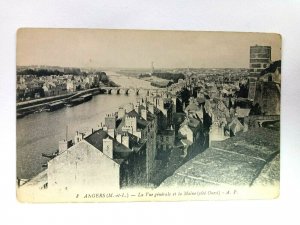 Vintage Postcard Angers La Pue Generale el la Maine Cole Ouest France