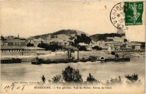 CPA BEAUCAIRE - Vue générale. Vue du Rhone. Entrée du Canal (459103)