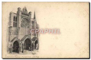 Old Postcard Chartres Cathedrale North Portal