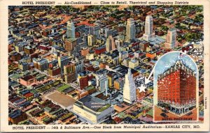 Postcard MO Kansas City - Hotel President