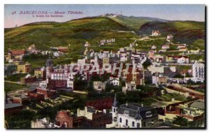 Old Postcard Barcelona Monte Tibidabo