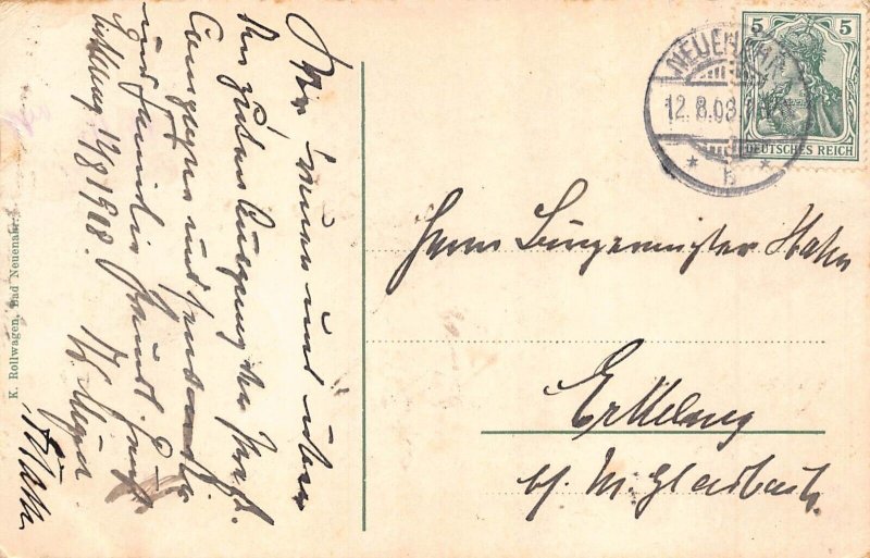 A129 Germany 1908 Bad Neuenahr Total View vintage postcard