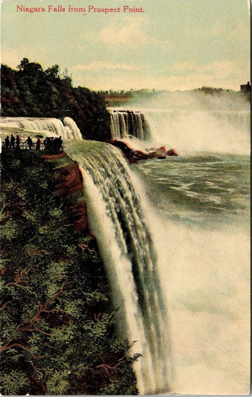 Niagara Falls Prospect Point Waterfall Unposted Vintage Postcard 