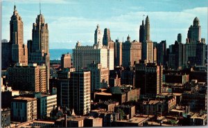 Illinois Chicago Skyline Looking South From Chicago Avenue