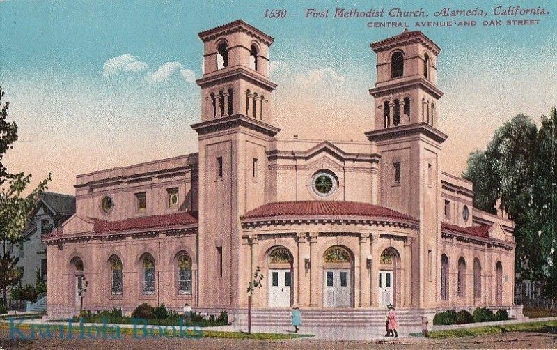 Postcard First Methodist Church Alameda CA