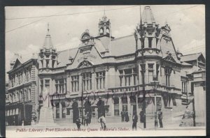 South Africa Postcard - Public Library, Port Elizabeth Showing Queen... RS16114