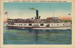 Hull MA Ship Nantasket, Boston to Pemberton Steamship 1943 Massachusetts