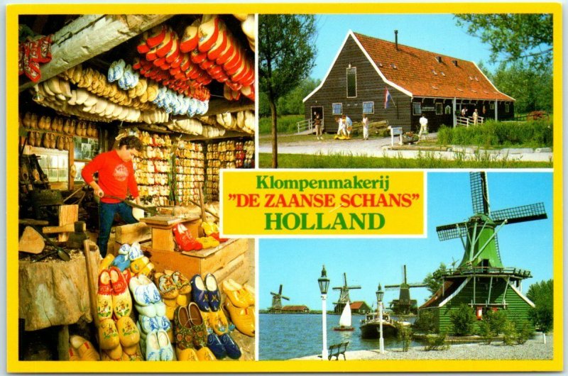 Postcard - Klompenmakerjj - De Zaanse Schans - Holland - Netherlands