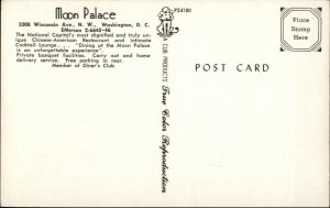 Moon Palace Restaurant Washington DC Neon Sign Postcard