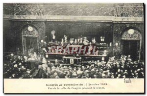 Old Postcard Congress of Versailles 17 January 1913 View of the hall during t...