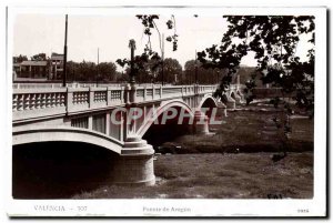 Old Postcard Valencia Puente de Aragon