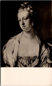 Vtg Queen Caroline Mathilde Princess of Great Britain by Francis Cotes Postcard