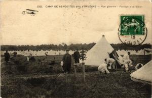 CPA AK Militaire - Aviation - Camp de Cercottes - Passage d'un Biplan (697291)