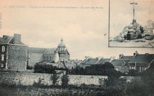 Vintage Postcard 1910's L'Eglise Et Son Curieux Clocher Renaissance Saint Briac