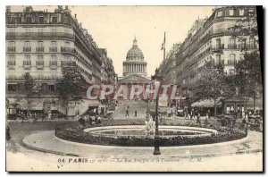 Postcard Old Paris 5th stop Soufflot Street and Pantheon