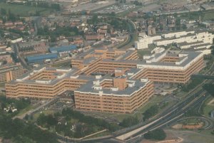 Queens Medical Centre Hospital Nottingham Aerial Postcard