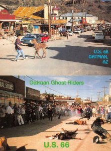 2~Postcards 4X6 OVERSIZE Arizona AZ~OATMAN~Route 66 BABY BURRO~Western Shoot Out