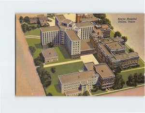 Postcard Baylor Hospital, Dallas, Texas