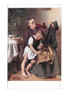 Knut Ekwall Artist Zerrissene Hose Woman Mending Childs Torn Pants JPP Postcard