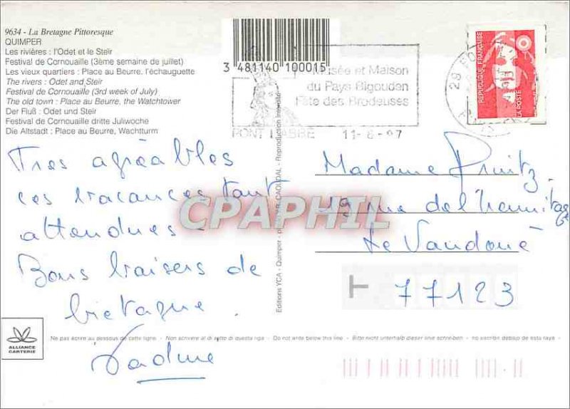 Modern Postcard Quimper