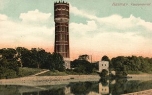 Vintage Postcard 1910's Kalmar Vattentorne Water Tower Sweden