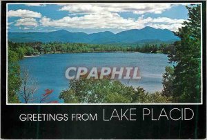 Modern Postcard Greetings from Lake Placid, New York