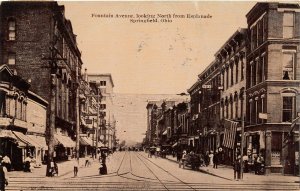 H73/ Springfield Ohio Postcard c1910 Fountain Ave North Stores 81 