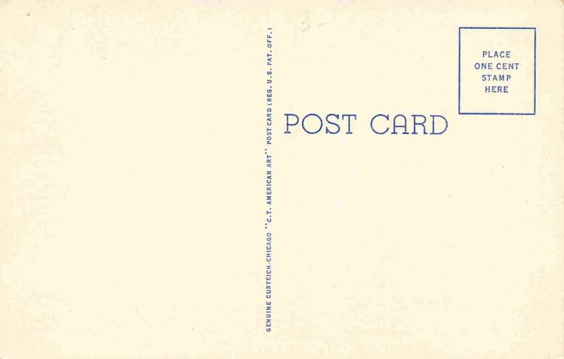 Post Office Middletown Ohio 1940s linen postcard