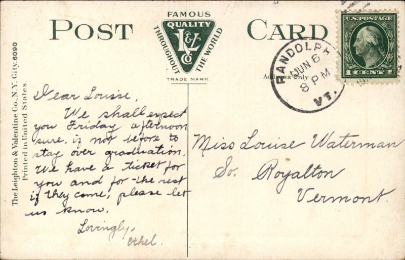 Sharon VT Vermont Street Scene Houses c1900-20s Vintage Postcard