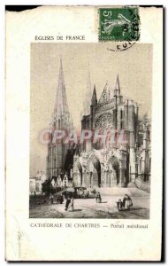Postcard Old Churches In France Cathedrale De Chartres southern Portal