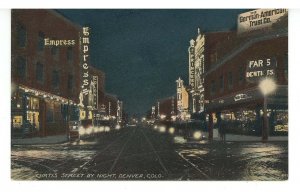 CO - Denver. Curtis Street by Night