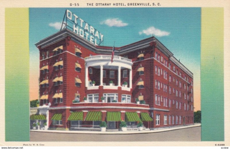 GREENVILLE, South Carolina, 1930-40s; The Ottaray Hotel