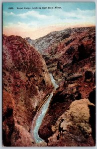 Vtg Colorado CO Royal Gorge View Looking East from Above 1910s Postcard