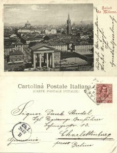 italy, MILANO MILAN, Partial view (1900s) Postcard