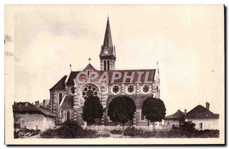 Old Postcard Izeaux L & # 39Eglise