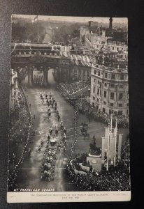 Mint England Royalty Postcard RPPC QE2 Queen Elizabeth II Coronation Procession