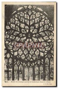 Old Postcard Sens Rosette north transept of the cathedral concert celeste