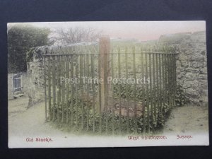 Sussex WEST CHILTINGTON OLD STOCKS c1907 Postcard